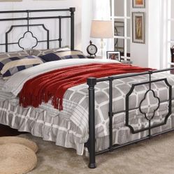 QUEEN BED FRAME FONDATION REQUIRED MATTRES SOLD SEPARATELY TESTED STATIC; WT; 600LBS