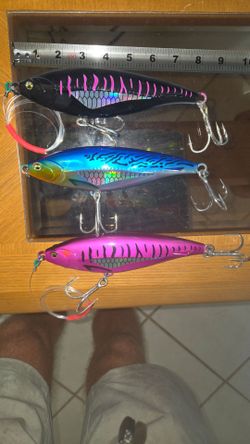 3 madscad lures with upgraded bkk hooks NEW