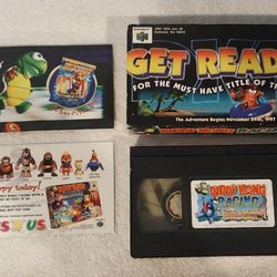 Nintendo Diddy Kong Racing N64 Promotional VHS Promo 1997 - Authentic