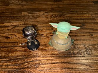 BUNDLE Funko POP! Star Wars Bobble Head Vinyl Figures The Mandalorian & Grogu