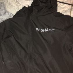 In Shape Wind Breaker Black Jacket 