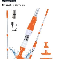 4 in 1 Cordless Rechargeable Small Pool Vacuum spa hot tub 90 Mins Running Time, 12 Gallons/Min Powerful Suction