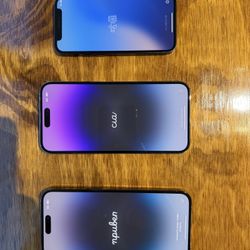 2 iPhone 14 Pro Max, 1 iPhone 12 Mini, Screen Protectors And Cases