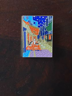 Pinokki Vincent Van Gogh "Café Terrace at Night" Enamel Pin Art Collectible