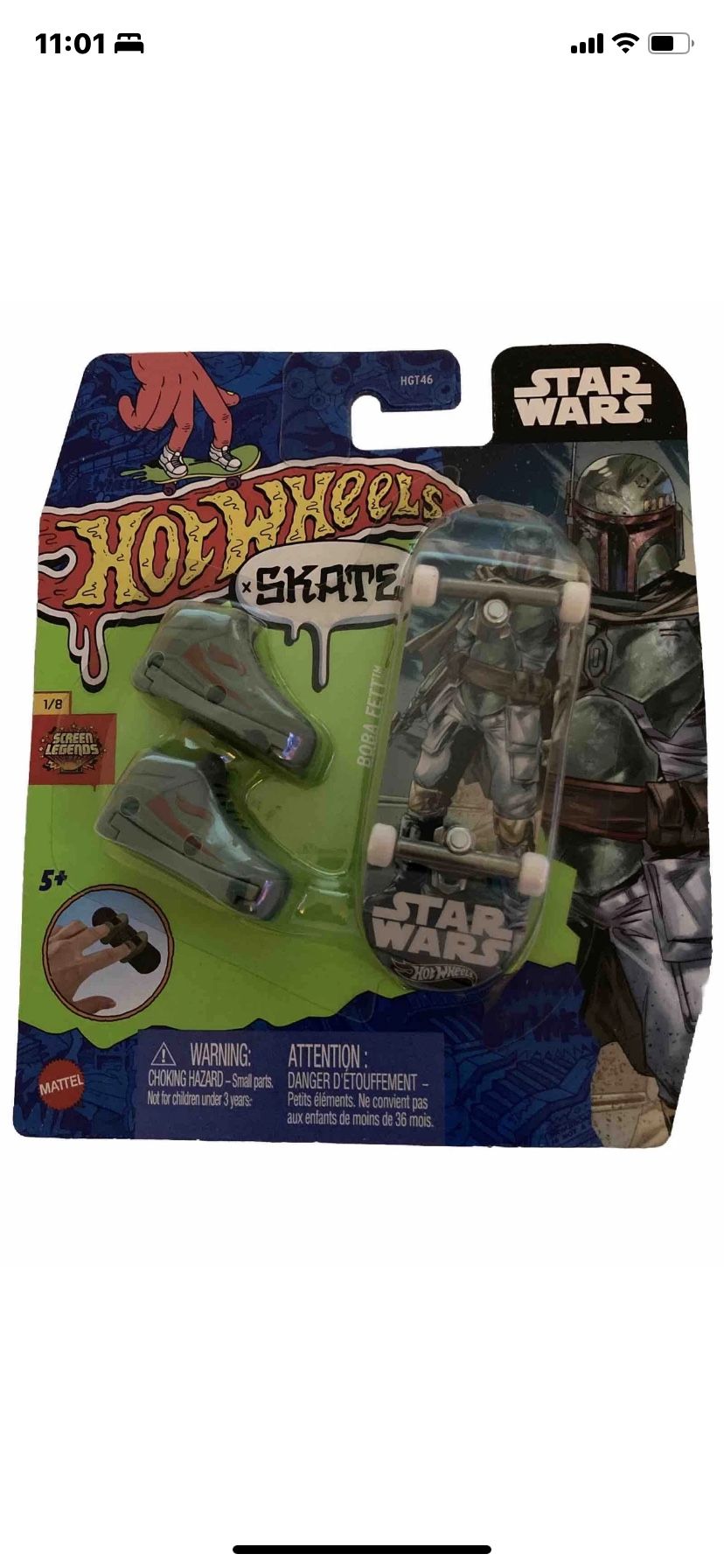 HOT WHEELS SKATE STAR WARS BOBA FETT