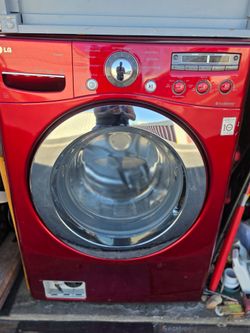 LG washer red
