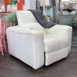 White Electric Recliner
