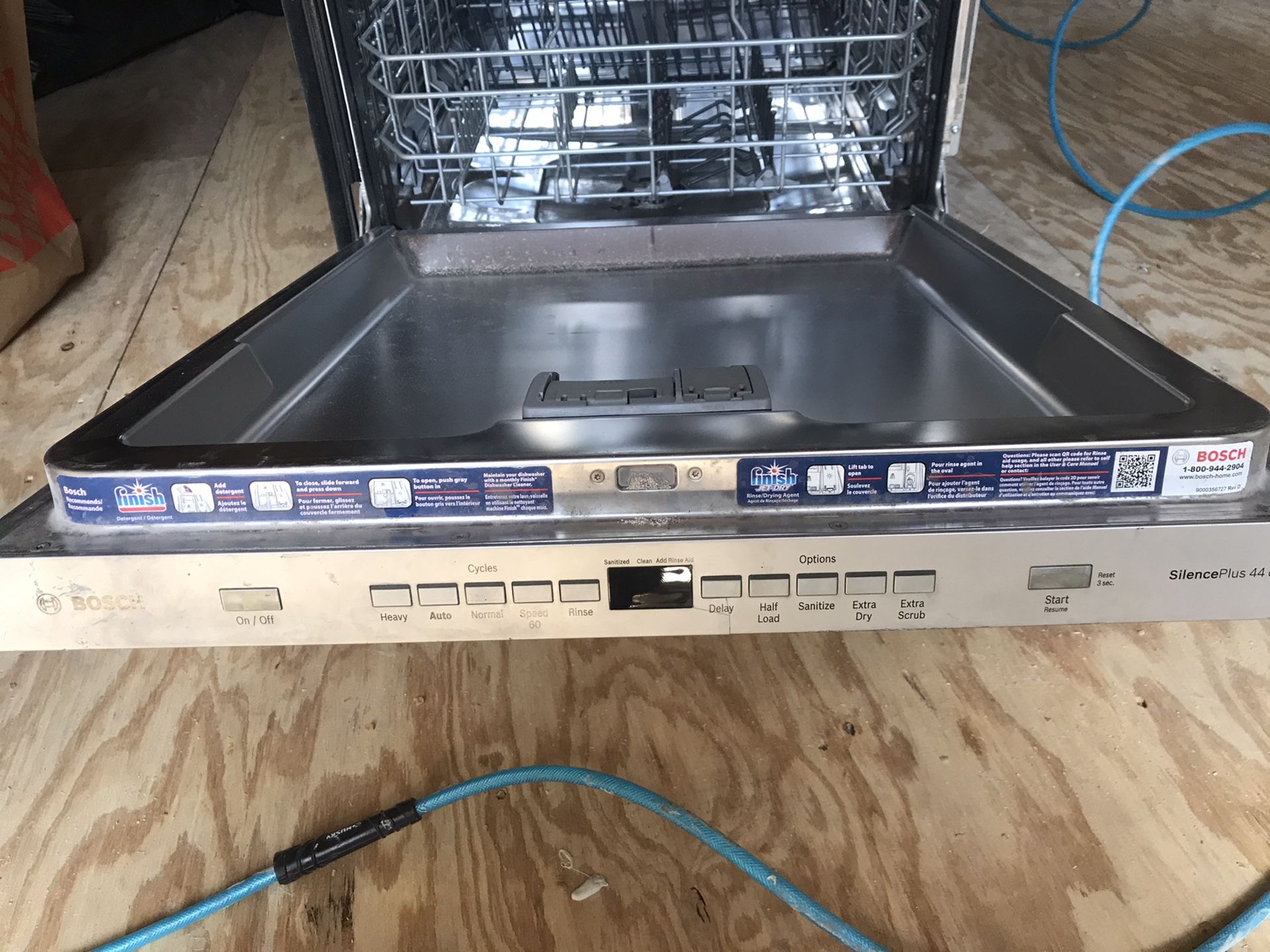 Bosch SilencePlus 44 dBA dishwasher.