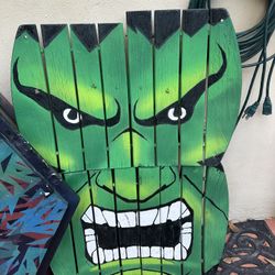 Hand-Painted Art – Hulk Wall Art + Abstract Hexagon Painting