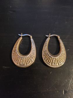 Vintage Sterling Silver Hoop Earrings