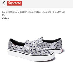 Supreme Vans diamond plate slip on shoes sz size 12