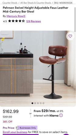 Bar Stools (2) Mid Century Modern