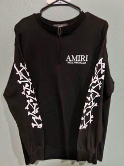 AMIRI Hollywood Bones Long Sleeve T-Shirt – Black