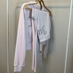 Juicy Couture OG Bling Velour Track Suit Large