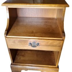 Night Stand - Ethan Allen Maple Mid-Century Night Stand. Two Available.