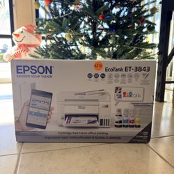EPSON ECO TANK ET-3843 CARTRIDGE-FREE HOME OFFICE PRINTER.