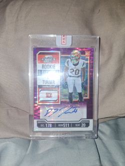 2023 Panini Contenders Optic - (First off the line Pulsar) Rookie Ticket Auto *Serial# 02/21* DJ Turner Autograph