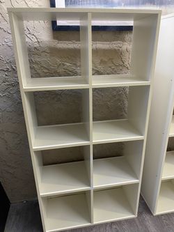 White 2x4 Office Cube Organizer Shelf - Office Storage - LOCAL DELIVERY AVAILABLE FOR A FEE - SEE MY OTHER ITEMSπ