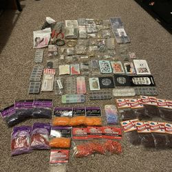 Sequins Clasps Rubber Bands Buttons Tools Beads 