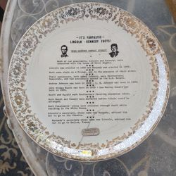 Commemorative Abraham Lincoln & JFK plate