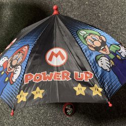 Super Mario Brothers toddler umbrella - very gently used 