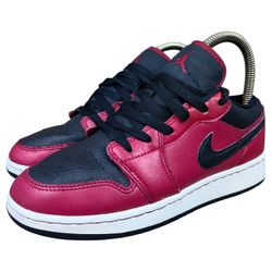 Air Jordan 1 Low (GS) 553560-605 Gym Red/Black/White Sz 4.5Y Or Women’s 6-6.5