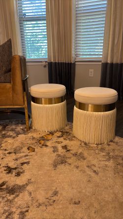 Melody Tasseled Ottoman (Brand New)