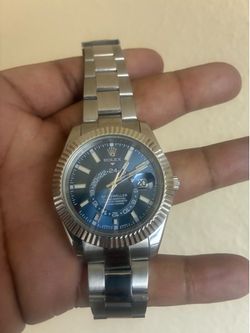Rolex Sky-Dweller 18K White Gold Jubilee Steel Watch