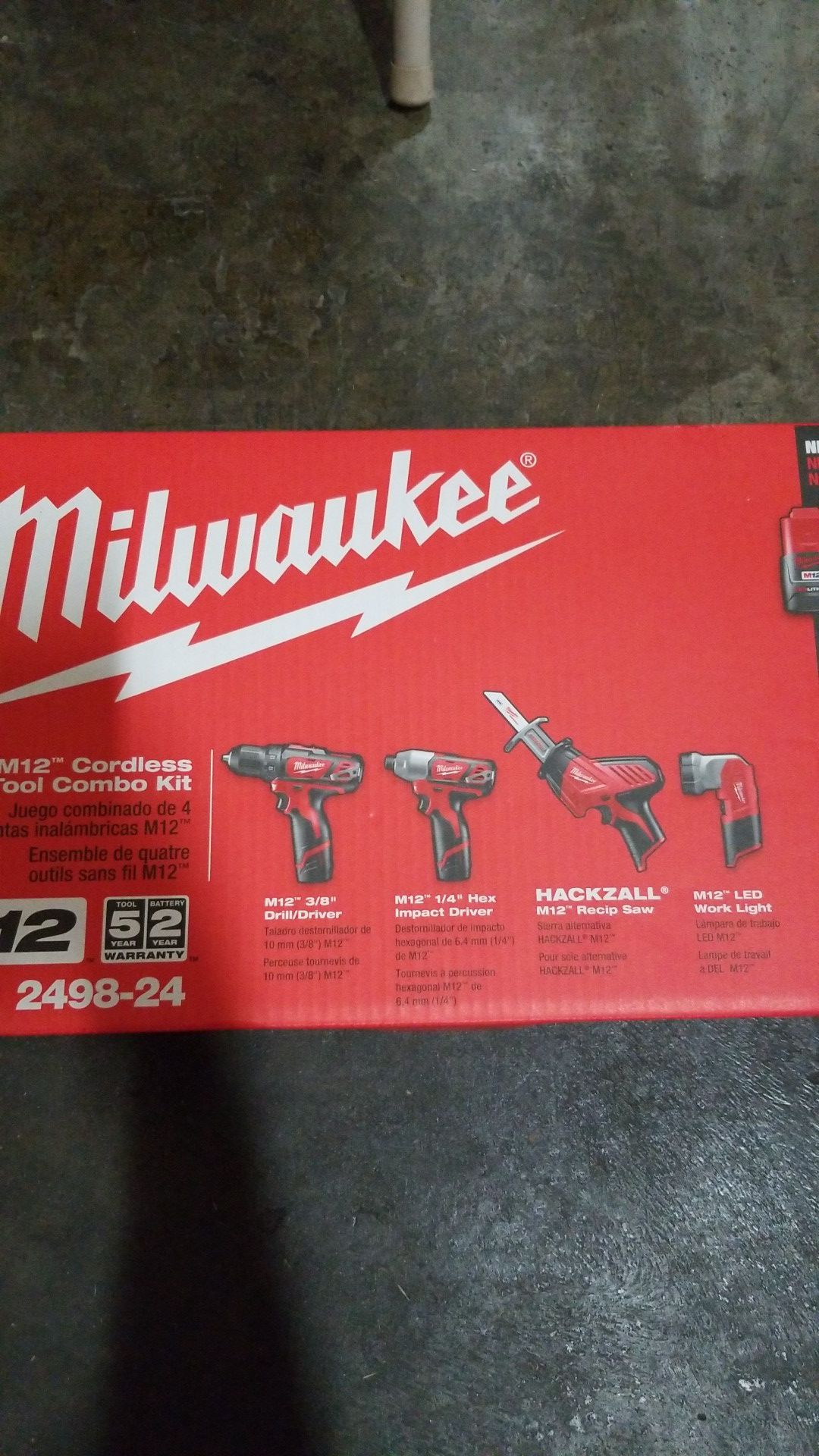 Milwaukee M12 cordless 4 tool combo kit