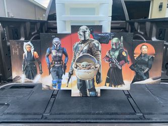 Star Wars Mandalorian 5 Piece Canvas Wall Art Set