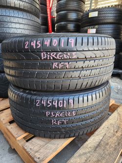 245 40R 19 PIRELLI P ZERO RUN FLAT TIRES 2454019 USED TIRES (PAIR) MOUNT BALANCE INCLUDED
