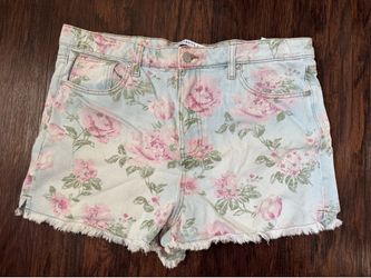 Floral Jean Shorts