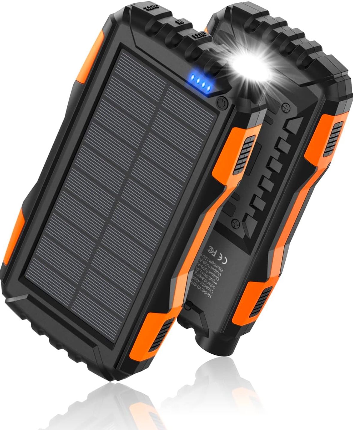 Power-Bank-Solar-Charger - 42800mAh Portable Charger,Solar Power Bank,External Battery Pack 5V3.1A Qc 3.0 Fast Charger Built-in Super Bright Flashligh