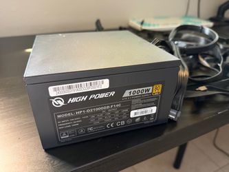 High Power 1000W 80+ Gold ATX 3.1 PSU – 16-Pin GPU / PCIe Cables