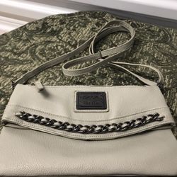 Nicole Miller Grey Crossbody Purse 
