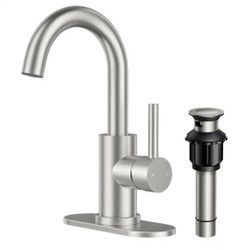 Forious pro
Single Hole 1-Handle Bathroom Faucet in Brushed Nickel