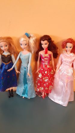 Original Disney's princess Ana, Elsa, Bella,Ariel