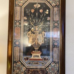 Set of 2 Large Matching Framed Wall Art – Classic Floral Design