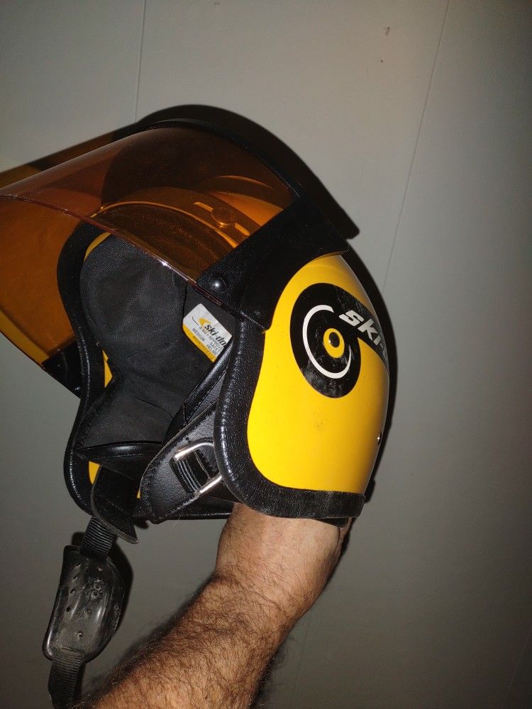 Vintage Ski Doo Helmet Goggles And Patch