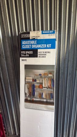 Adjustable closest organizer kit