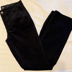 St. John’s Bay Women’s Size 4 Black Bootcut Corduroy Pants Mid Rise Stretch
