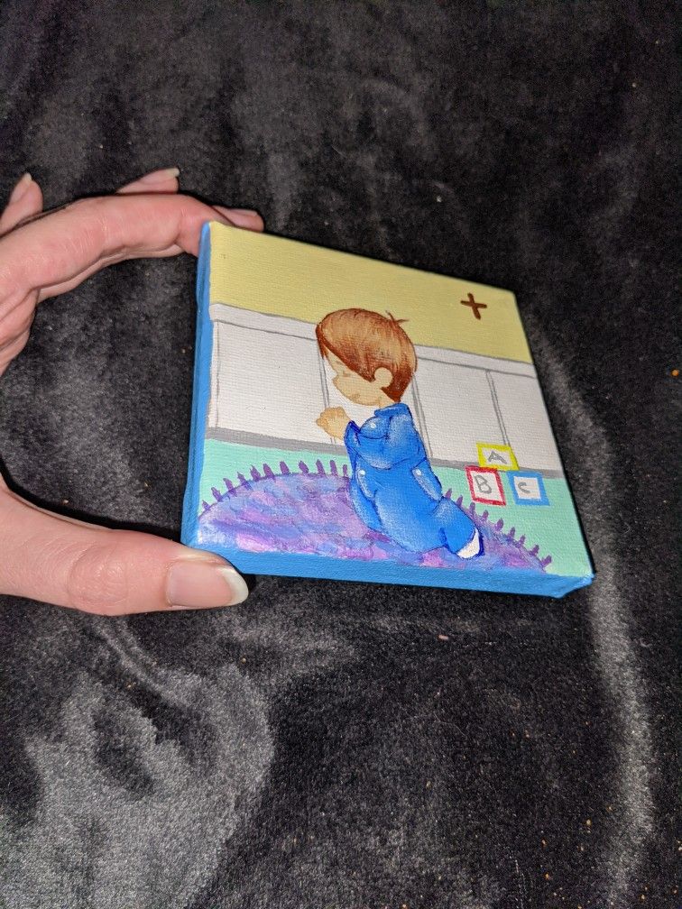 Prescious Moments Baby Praying Painting