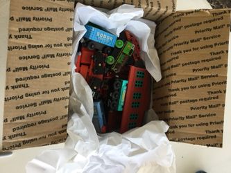 Thomas the tank engine wooden trains, track and building