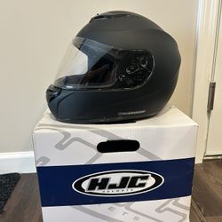 HJC matte black motorcycle helmet