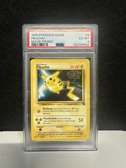 1999 POKEMON GAME MOVIE MOVIE PROMO #4 PIKACHU PSA 6