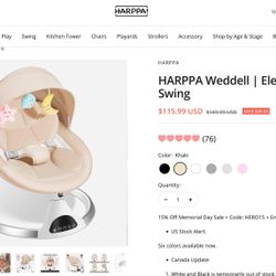 HARPPA Electric Baby Swing