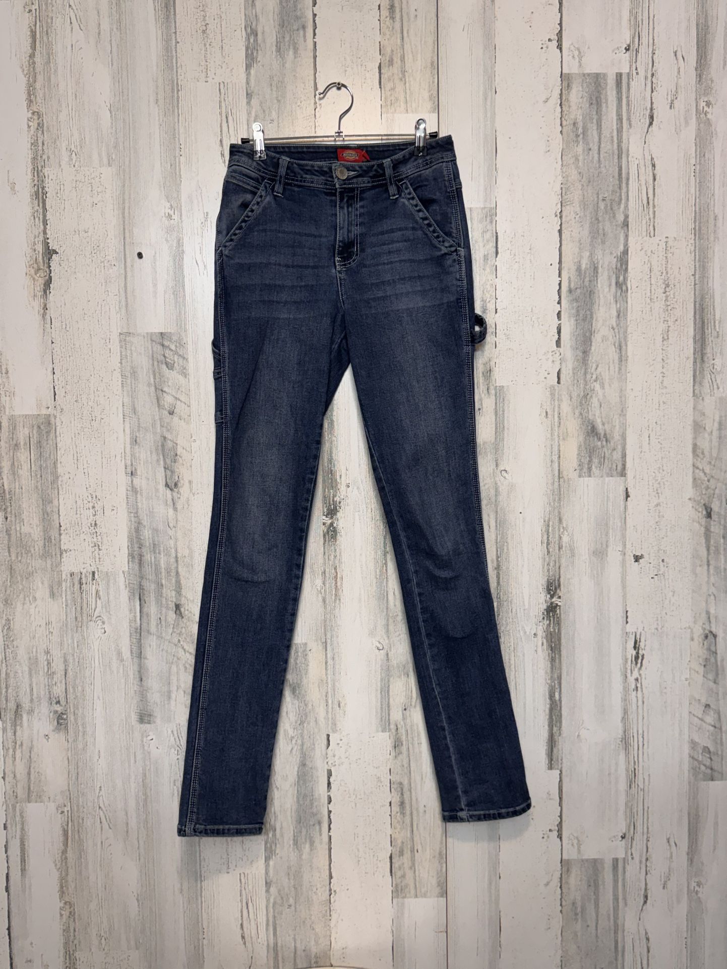 Dickies Women’s Carpenter Jeans Size 31/26 Dark Wash Utility Workwear Straight