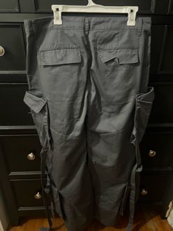 Grey Multi-Pocket Cargo Pants