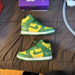 Supreme X Nike Dunk High SB “ By Any Means- Brazil”