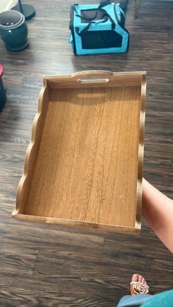 Wooden Serving Tray with Handles
